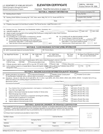 Elevation Certificate